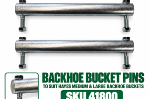 Hayes backhoe bucket pins pair 202mm x 24.7mm SKU 41800