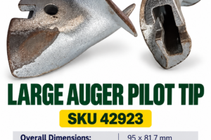 Hayes large auger pilot tip SKU 42923 cast metal replacement pilot tip
