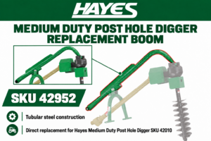 Hayes Medium Duty Post Hole Digger replacement boom SKU 42952 with tubular steel construction, suits Post Hole Digger SKU 42010