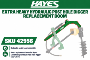 Hayes Extra Heavy Hydraulic Post Hole Digger replacement boom SKU 42956 hydraulic-assist boom assembly