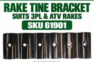Hayes rake tine bracket for 3PL and ATV rakes SKU 61901