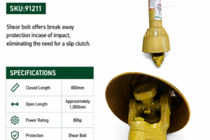 PTO SHAFT - 80HP 800MM NO CLUTCH SHEAR BOLT PROTECTION
