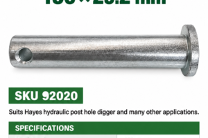 Hydraulic post hole digger pin 156 x 29.2 mm – SKU 92020