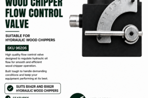 4" and 6" Hydraulic Wood Chipper flow control valve