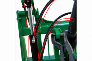 Log Grapple 1800 hydraulic ram complete with hoses